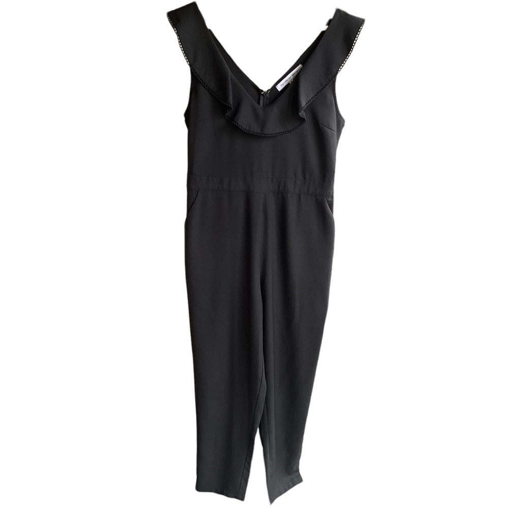 Cupcakes and Cashmere Black Lima Jumpsuit Ruffles Pockets Modern Minimal… - Picture 5 of 16